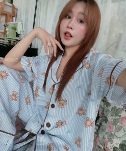 Alternative view of Set pijama tn gấu sọc