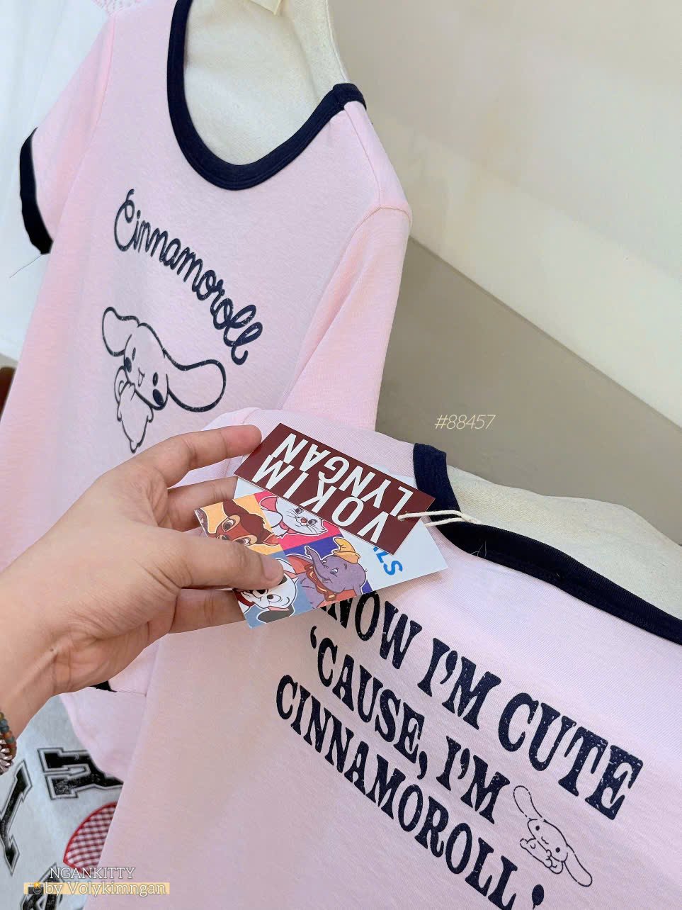 Áo thỏ Cinnamoroll viền - Ảnh 2