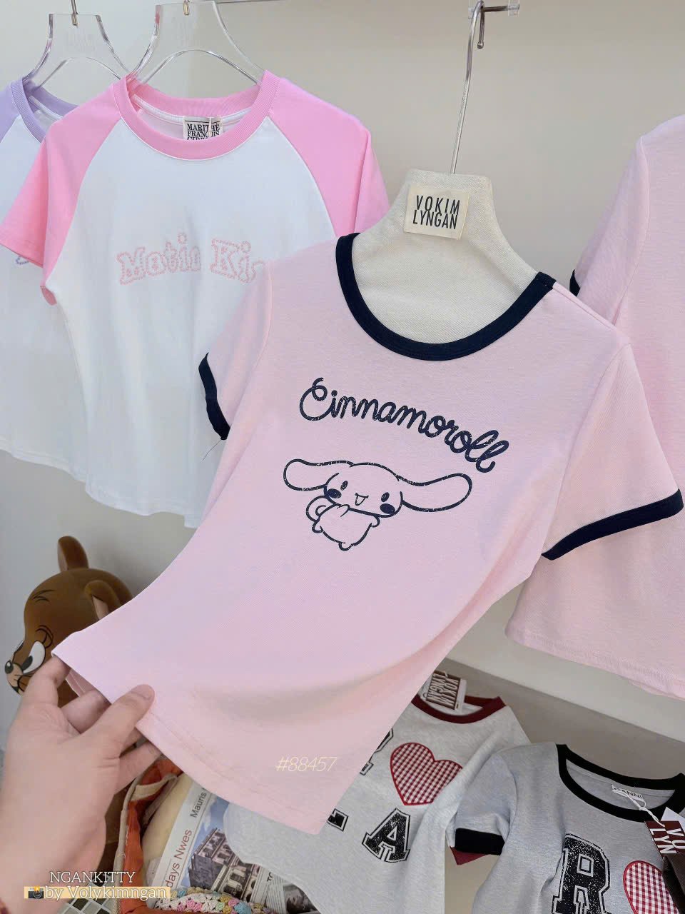 Áo thỏ Cinnamoroll viền - Ảnh 5
