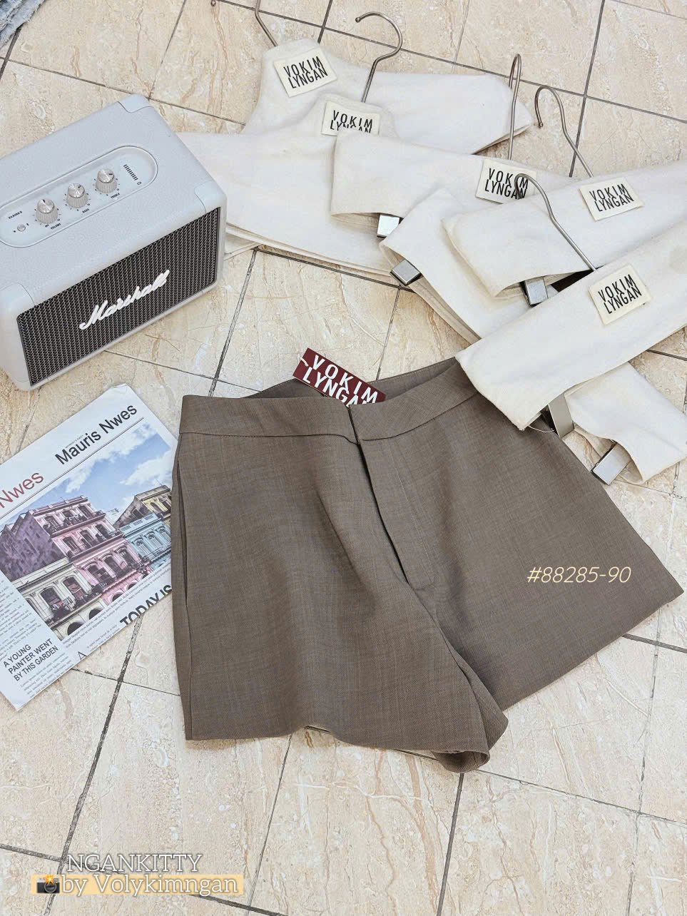 Quần short kaki trơn - Ảnh 8