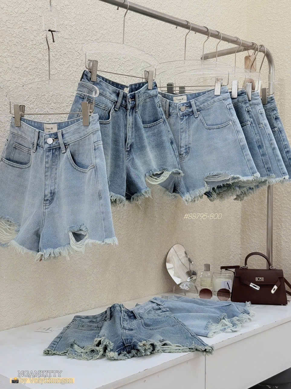 Quần short jean rách SH952 - Ảnh 8