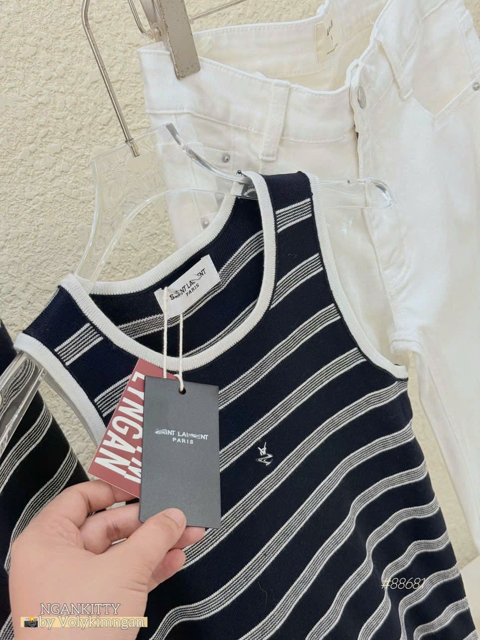 Áo ba lỗ logo YSL sọc - Ảnh 12