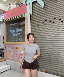 Áo trơn thun dẻo gân