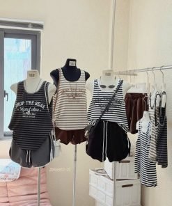 Set áo ba lỗ sọc quần mỳ