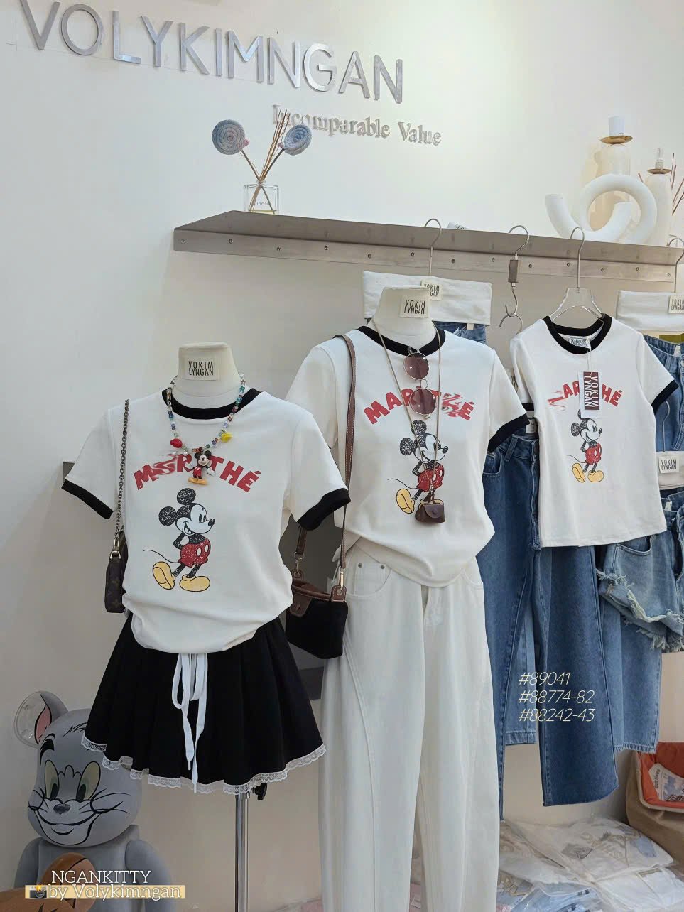 Áo Marithé Mickey viền