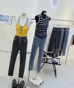 Quần Jean Lưng Cao 5 Nút #03374-77
