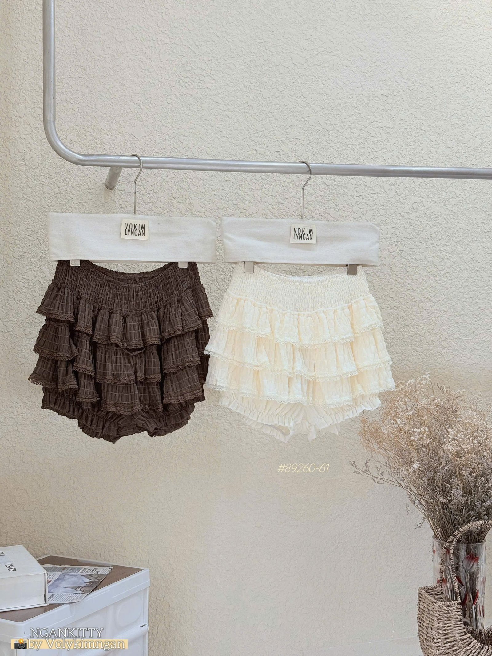 Quần Short Bí Bèo Tầng #89260-61 - Ảnh 2