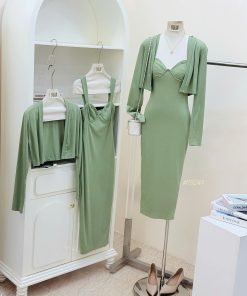 Đầm Dây Cup Ngực Kèm Khoác