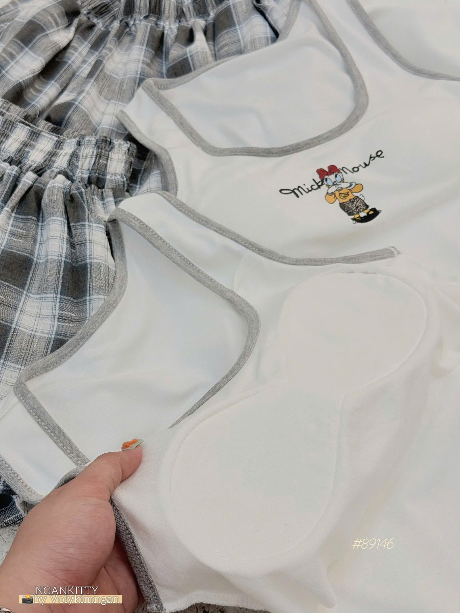 Set sn vịt quần bí caro - Ảnh 3