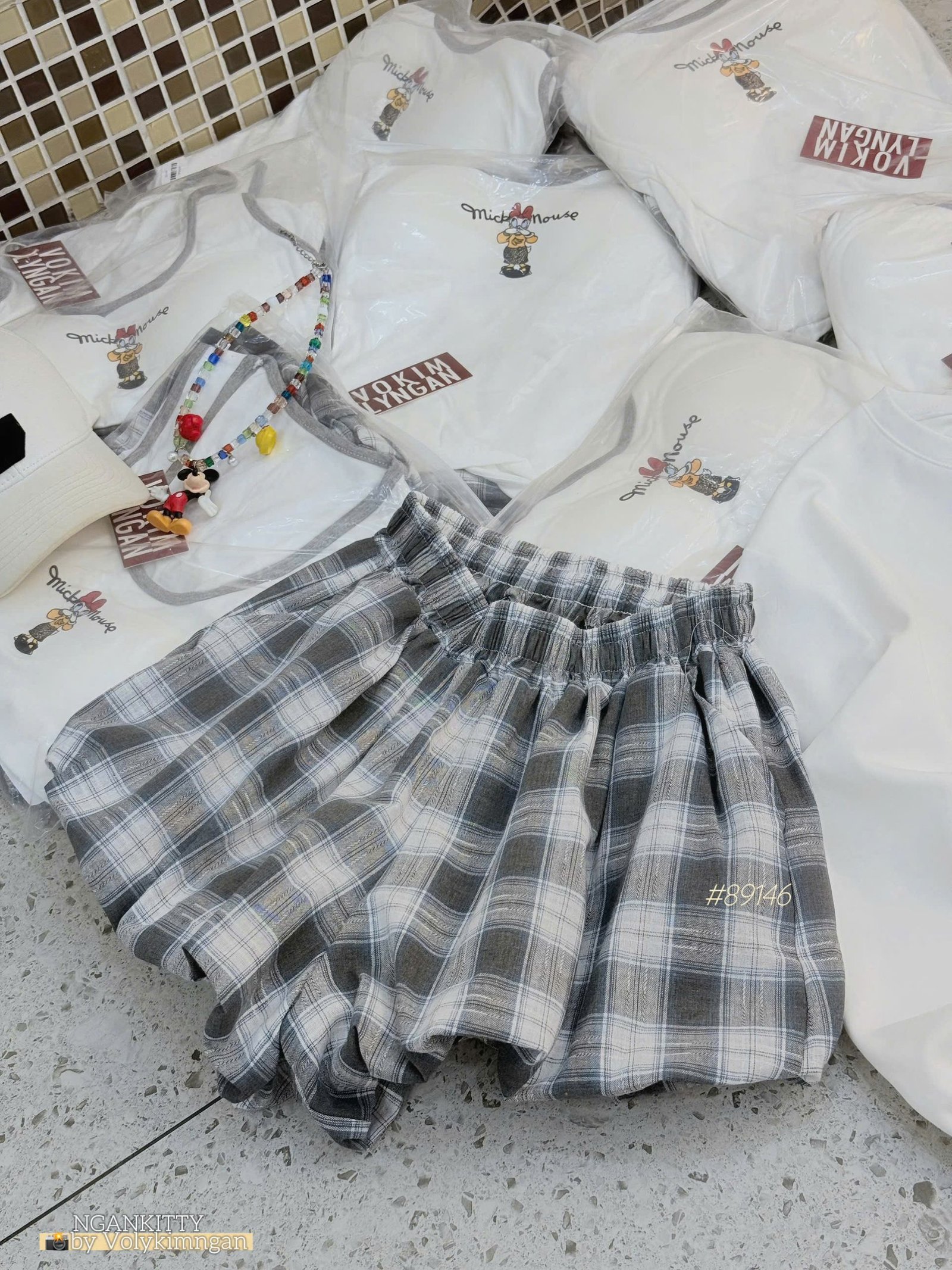 Set sn vịt quần bí caro - Ảnh 4