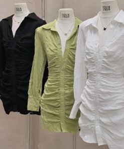 Đầm sơmi td bèo nhún #02936-38