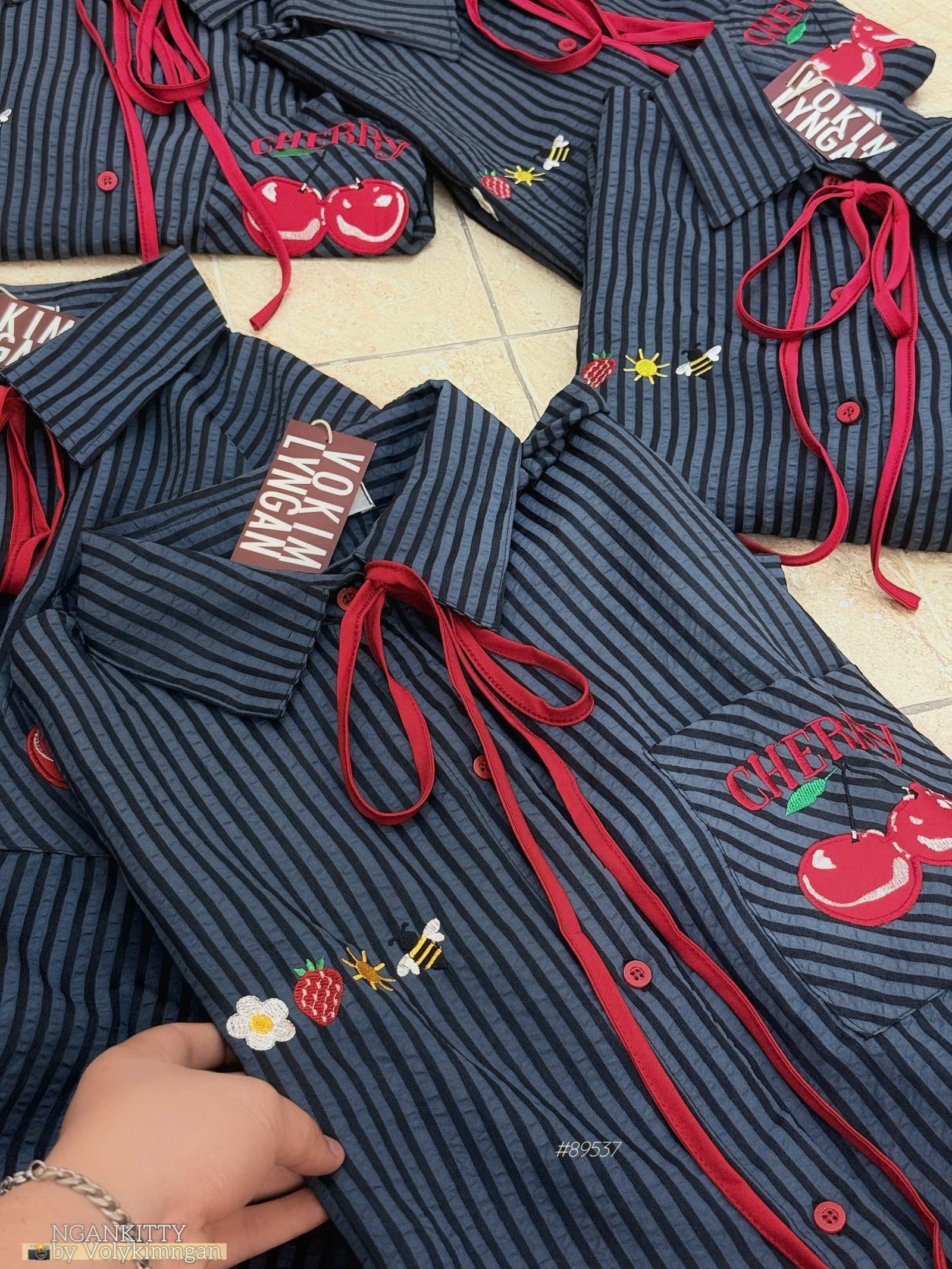 Áo Sơmi Nơ thêu Cherry #89537 - Ảnh 4