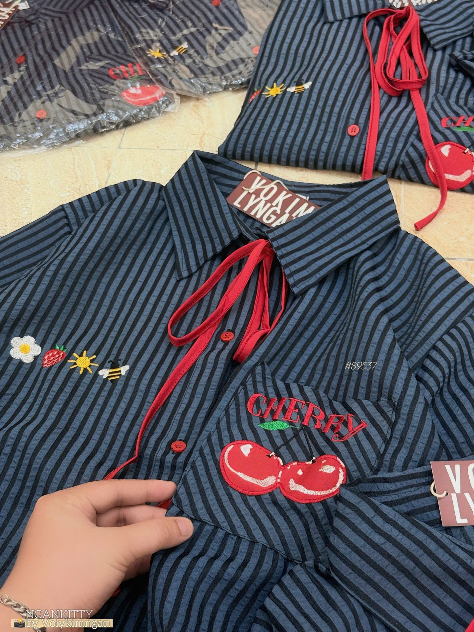 Áo Sơmi Nơ thêu Cherry #89537 - Ảnh 7
