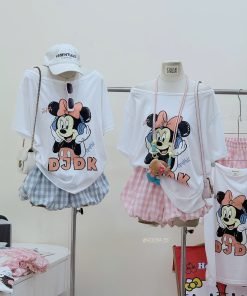 Set Minnie DJDK Quần Bí Caro #90034-35