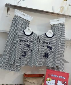 Alternative view of Set Hellokitty Sọc Quần Suông  #90306