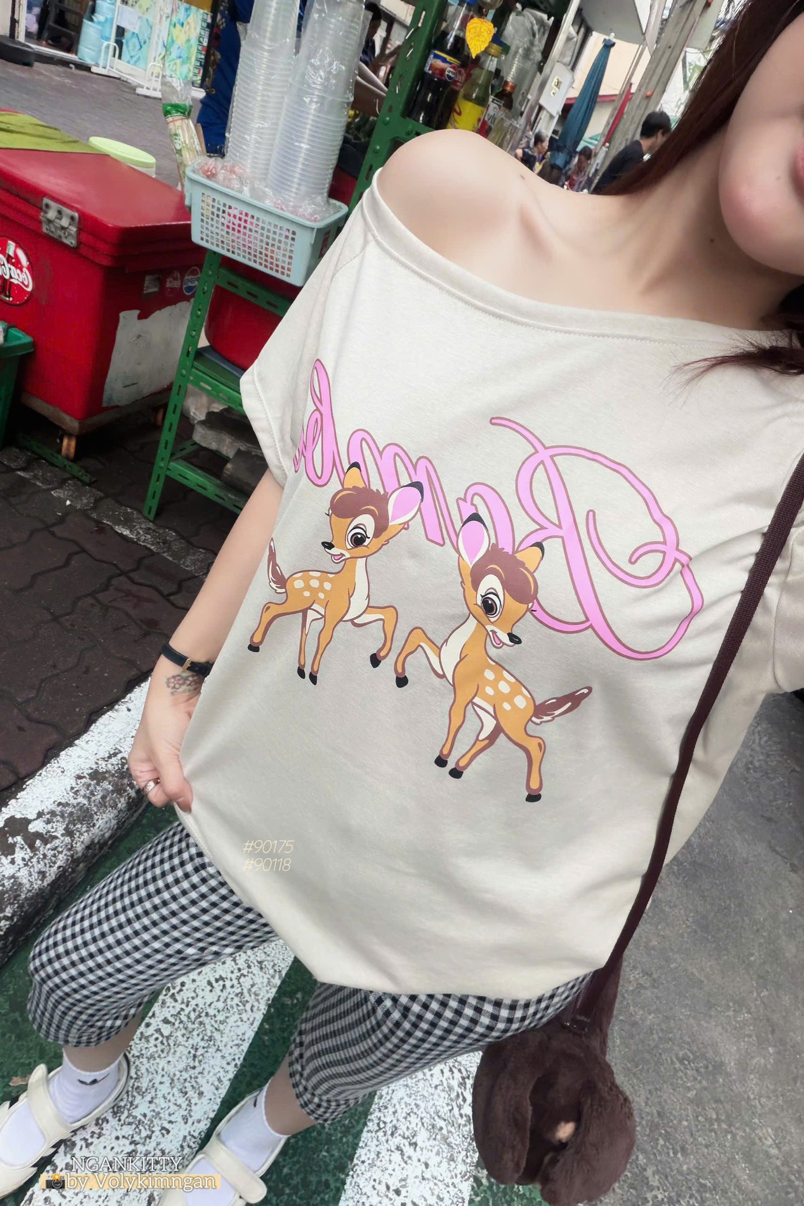 Áo Lệch Vai Bambi #90175