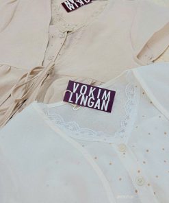 Alternative view of Áo Babydoll Tay Con Mix Lưới Bi #90107-08
