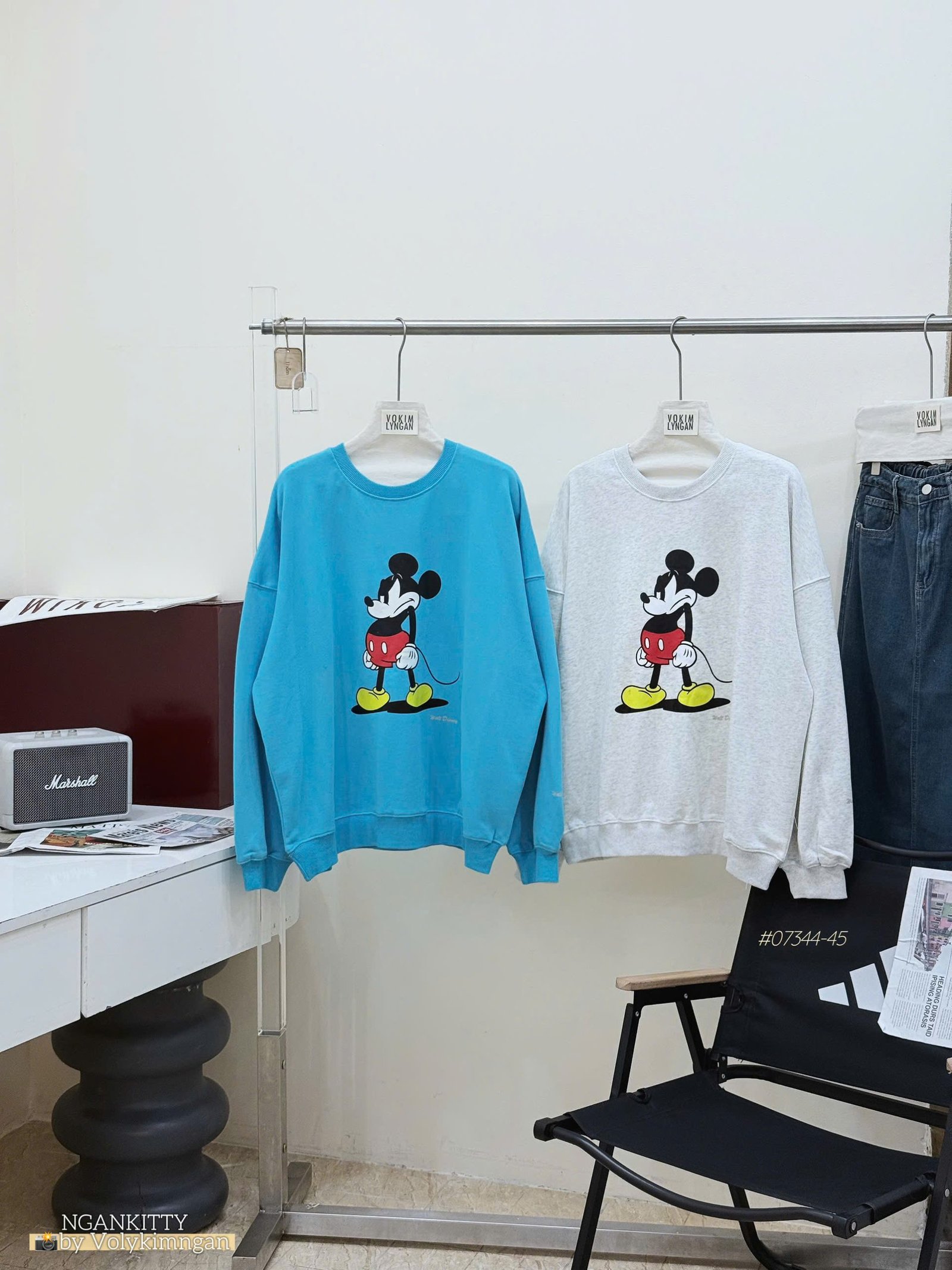 Áo Hoodie Over Mickey Trơn TL #07344-45