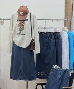Chân Váy Jean Dài Lưng Chun #90109