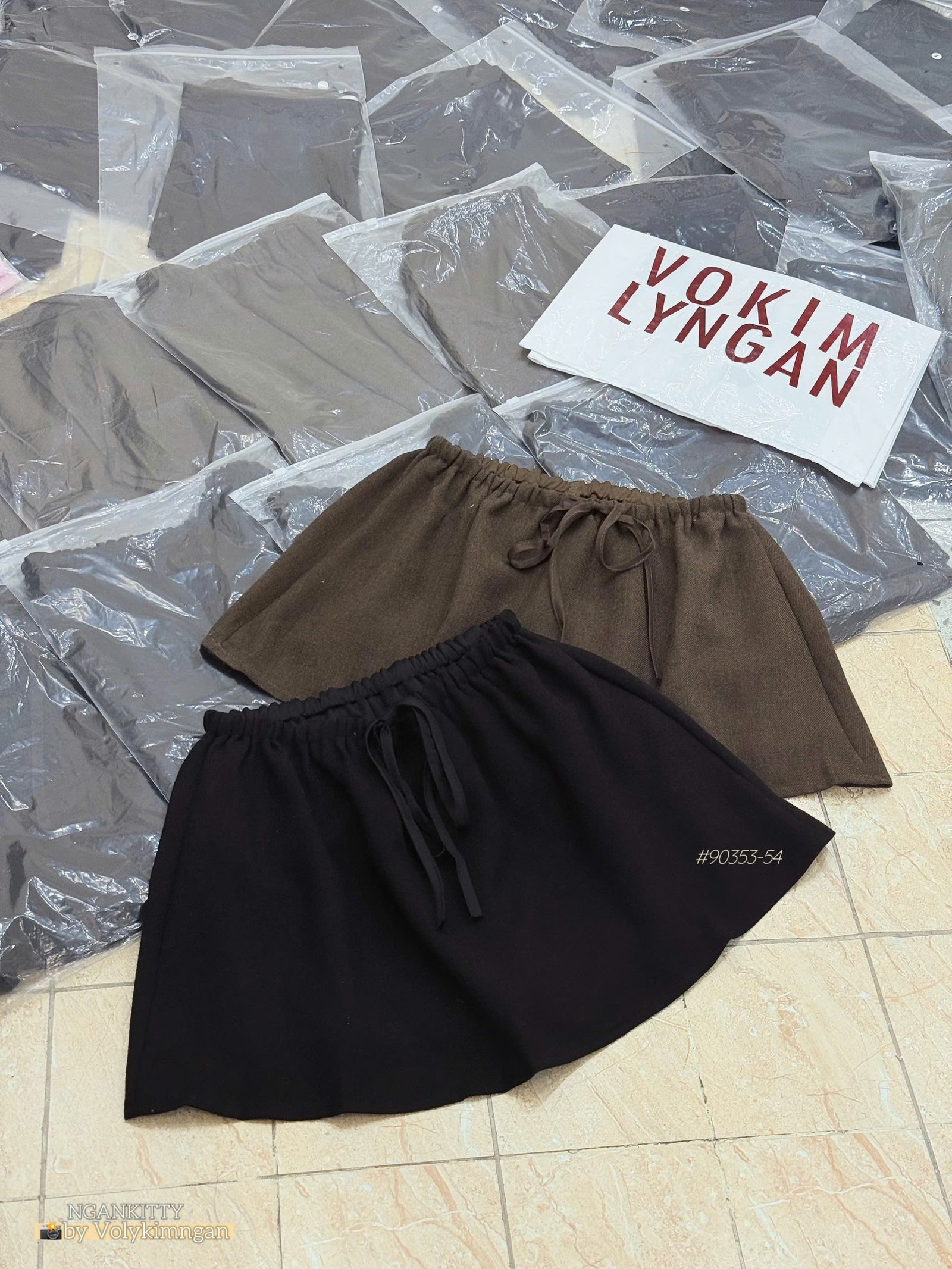 Chân Váy Kaki Lưng Rút #90353-54 - Ảnh 3