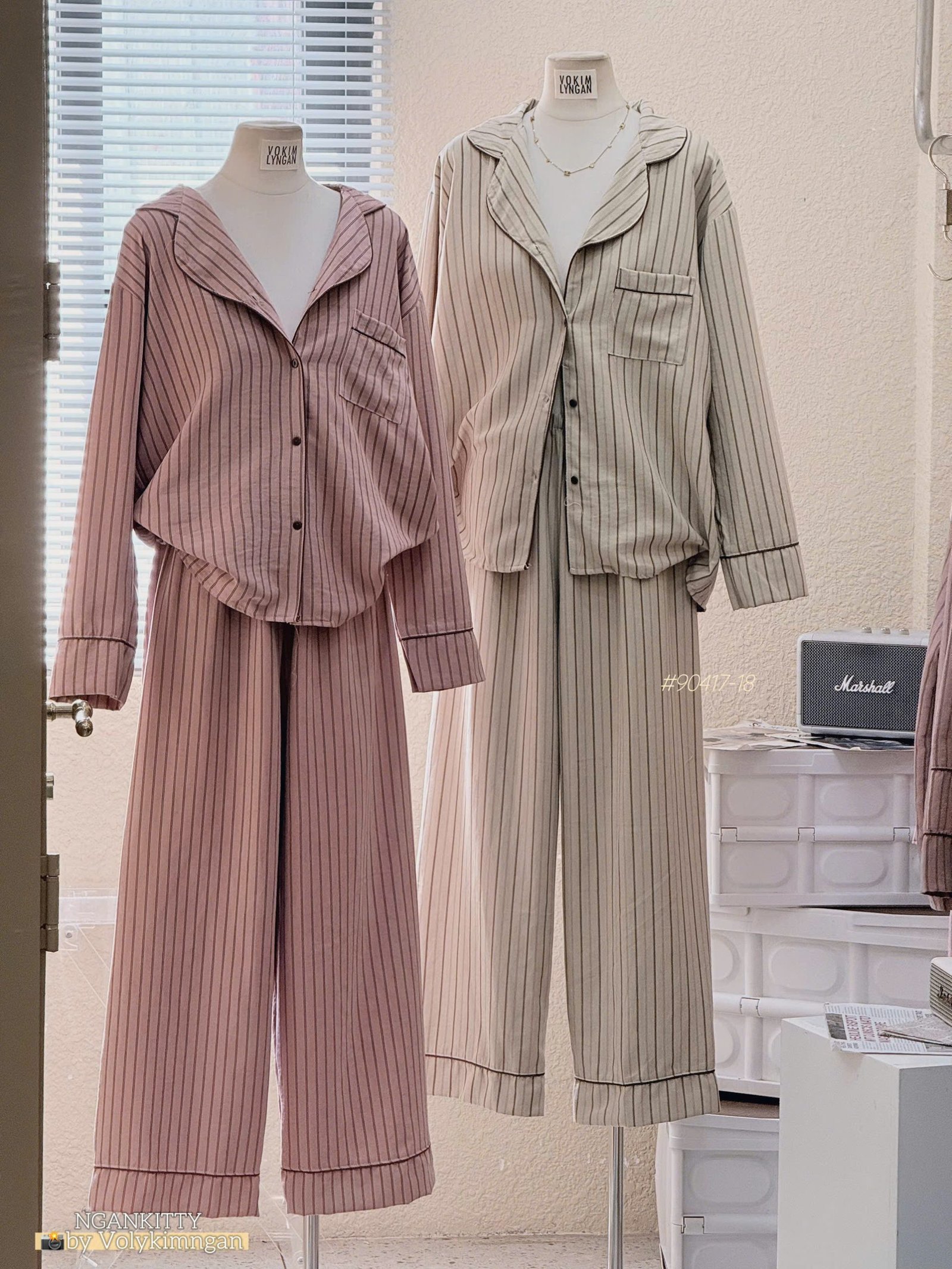 Set Pijama Sọc Cổ Sen #90417 - 18 - Ảnh 3