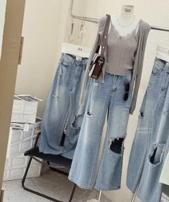 Quần Suông Cotton Rách Ô  SI307 #90460 - 62