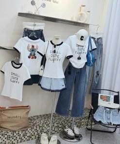 Áo Babytee Stich Viền #90455