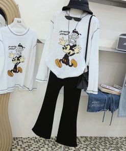 Áo TD Giấy Mickey Viền Chỉ